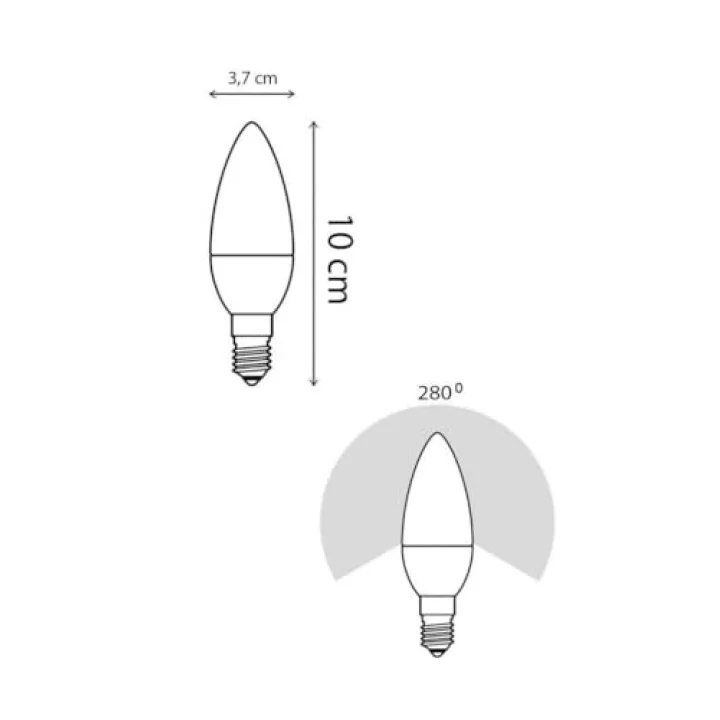 6W Led Mum Ampul Beyaz Işık 6500K - E14