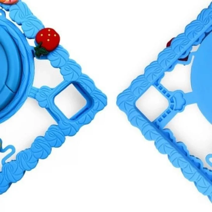 7-8inç Hometech Vorcom Casper Alcatel Amazon Tüm Tabletlere Uyumlu Mevye Desenli Çocuk Kılıfı Mavi