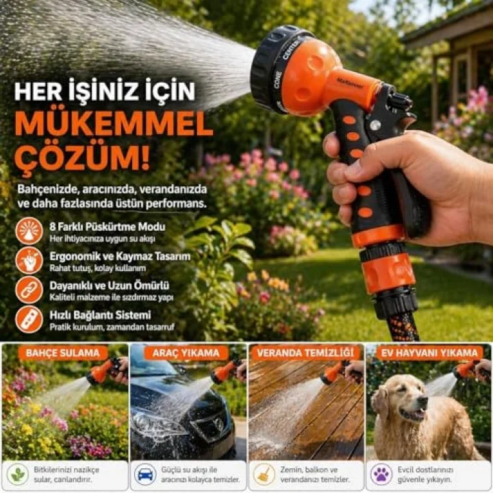 7 Fonksiyonlu Sulama Tabancası Md-705