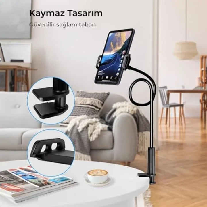 70 CM Akrobat Esnek Tablet ve Telefon Tutucu Stand Siyah