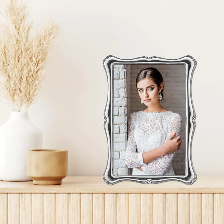 710246 710246 Gümüş Metal Romantik 4x6 Resim Çerçevesi