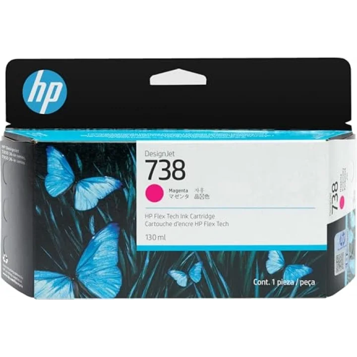 738 130-ml Magenta DesignJet Ink Cartridge Mürekkep Kartuşu 1 adet Orijinal Performans Standardı