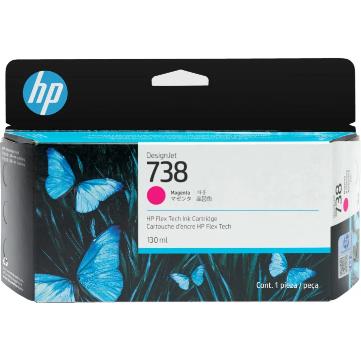 738 130-ml Magenta DesignJet Ink Cartridge Mürekkep Kartuşu 1 adet Orijinal Performans Standardı