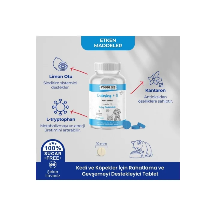 75 Tablet, Kedi ve Köpekler İçin (Calming +S)
