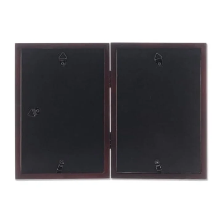 755957D Espresso Ahşap Menteşeli Çift Resim Çerçevesi, 13,8 x 17,7 cm, Koyu Ceviz