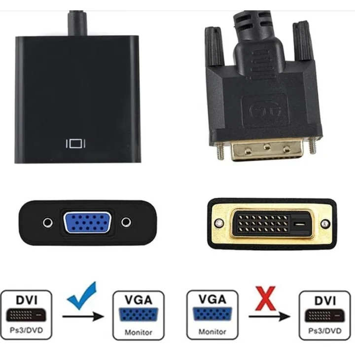 7847 Dvi - D VGA Aktif Çevirici Dönüştürücü Adaptör Kablosu 24+1 Active