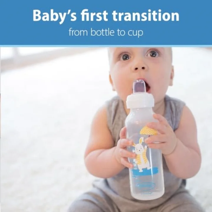 8 oz/250 ml PP Dar Ağız + Sippy Biberon Bardak, Tavşan, Tekli Paket