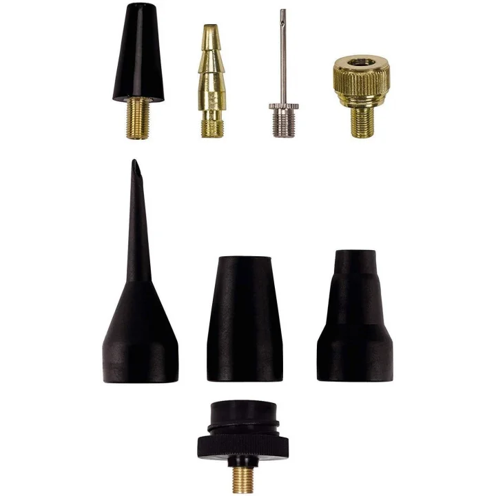 8 Parça Kompresör Aksesuar Seti (metal top iğnesi ve bisiklet lastikleri için supap adaptörü dahil) - 4139695