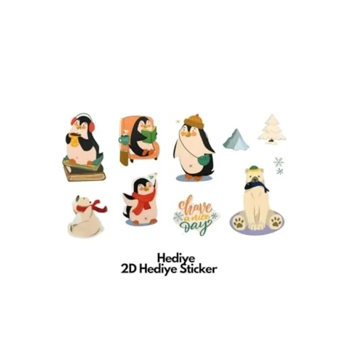 800ml Askılı Pipetli Tritan Su Matarası Hayvan Sticker Hediyeli 6975072052689