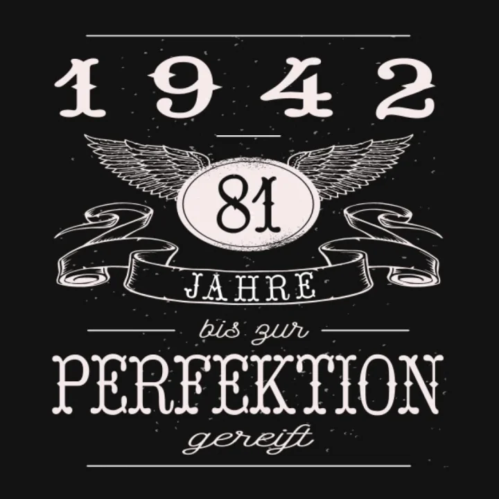 81 Jahre bis zur Perfektion gereift 1942: Cooles Geschenk zum 81. Geburtstag Geburtstagsparty Gästebuch Eintragen von Wünschen und Sprüchen lustig 1942 geboren | Spruch lustig vintage retro MR