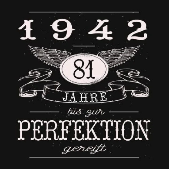 81 Jahre bis zur Perfektion gereift 1942: Cooles Geschenk zum 81. Geburtstag Geburtstagsparty Gästebuch Eintragen von Wünschen und Sprüchen lustig 1942 geboren | Spruch lustig vintage retro MR