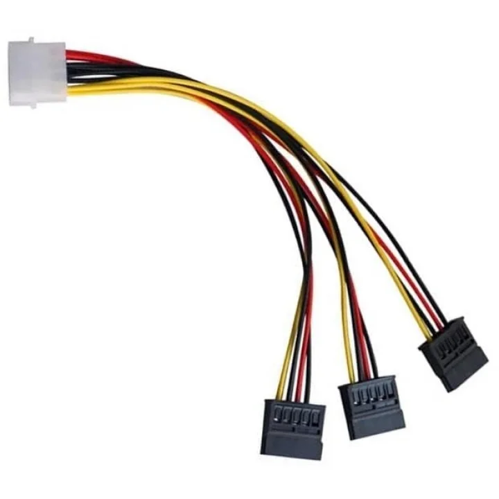 8549 Kasa içi 3 Port ide Molex Sata Power Hdd 4 Pin Güç Kablosu 4pin Molex erkek/ 3x 15pin SATA dişi 3 port sata dişi 1 port 4 pin ide power erkek