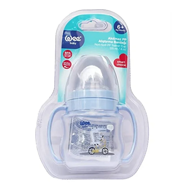 8690797107536 Akıtmaz Kulplu Bardak, 125 ml, Mavi