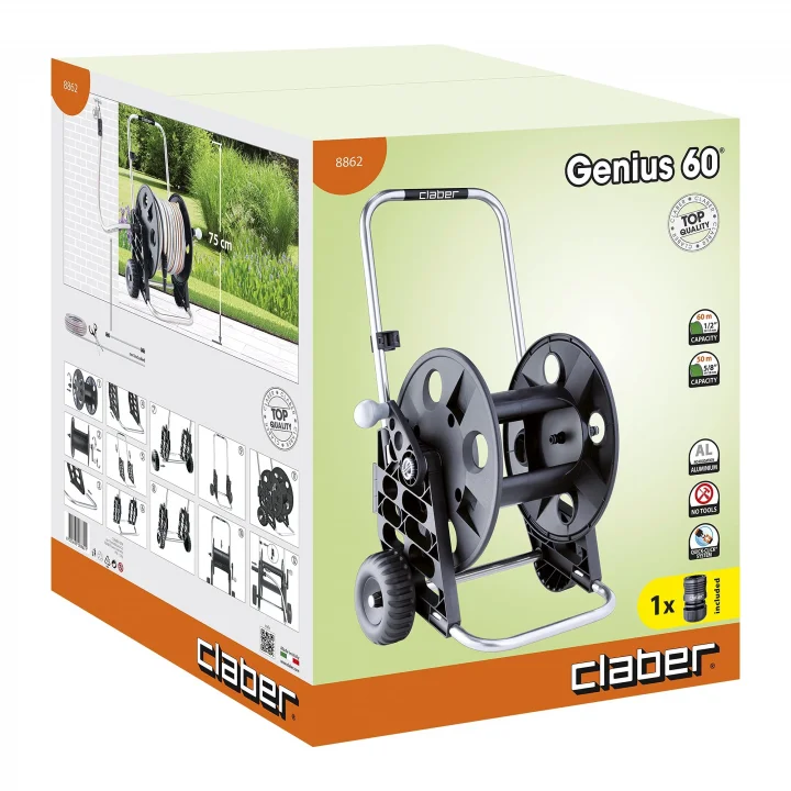 8862 Genıus 60 Hortum Arabası 65 Mt, Alüminyum Yapı