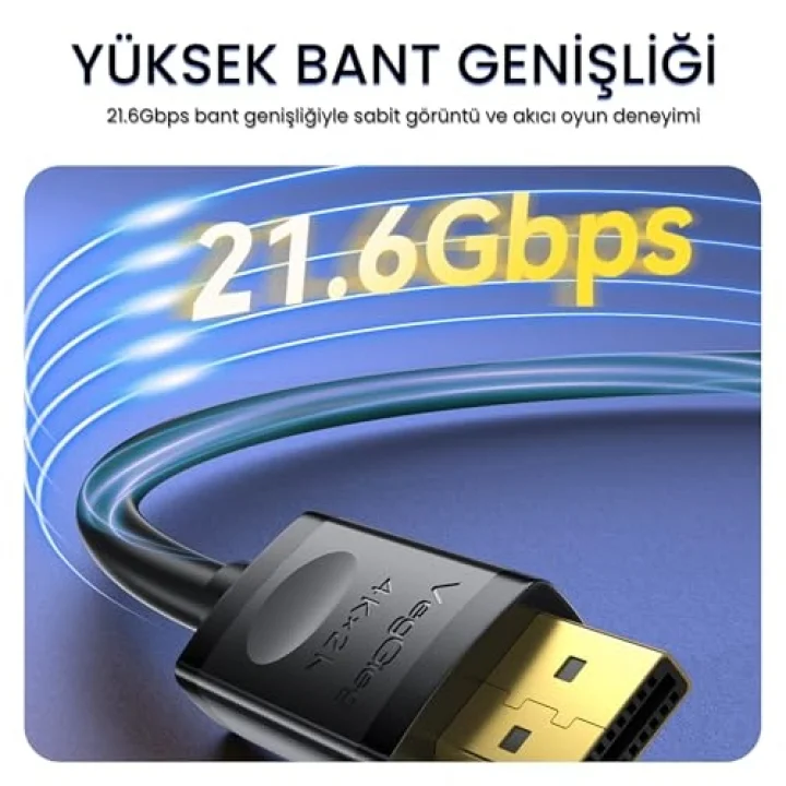 8K/4K 60 Hz Displayport V1.2 Kablo 1.5 Metre