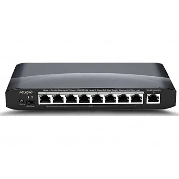 8port 54w FULL PoE RG-ES109G-LP-L GIGABIT 1X-UPLINK Yönetilemez Switch
