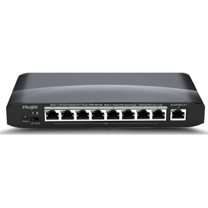 8port 54w FULL PoE RG-ES109G-LP-L GIGABIT 1X-UPLINK Yönetilemez Switch
