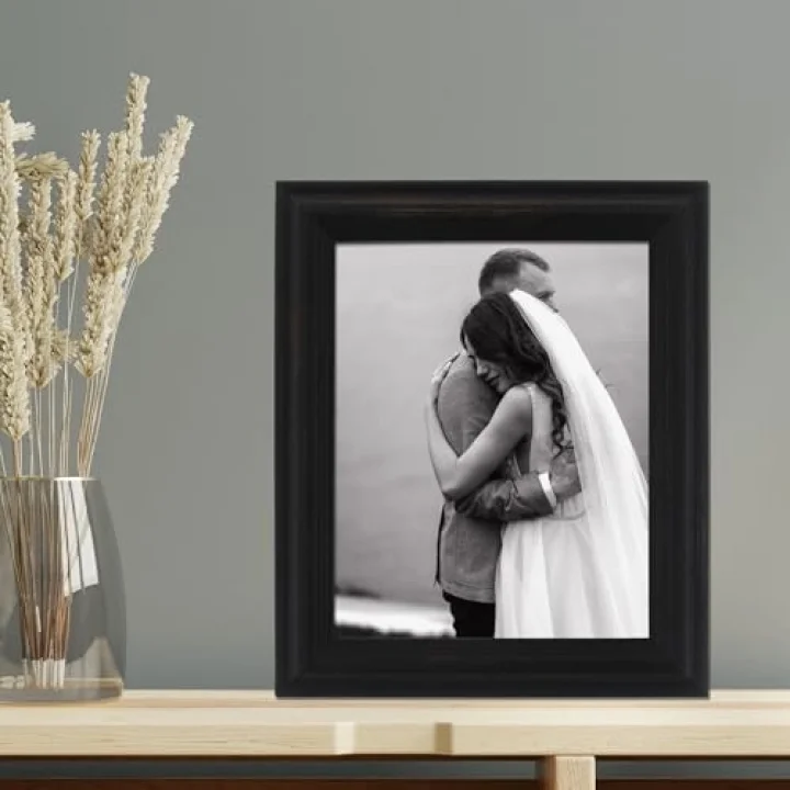 8x10 Yıpranmış Siyah Ahşap Resim Çerçevesi