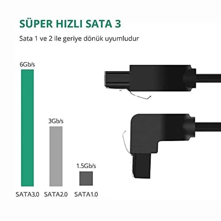 90 Derece Sata 3.0 Disk Kablosu 50 cm