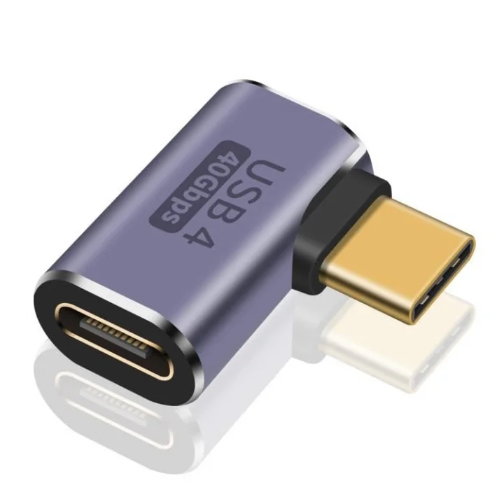 90 Derece Type-C Çevirici USB 4 40 Mbps Dik Type-C Çevirici