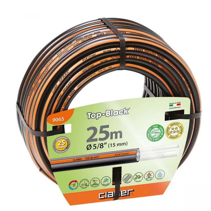 9065 Top Black Sulama Hortumu, 25 M, 5/8”