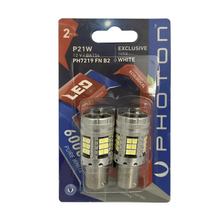 93 P21W Beyaz Tek Duy Fanlı Ampul Takımı, 12 Volt, 2 Adet