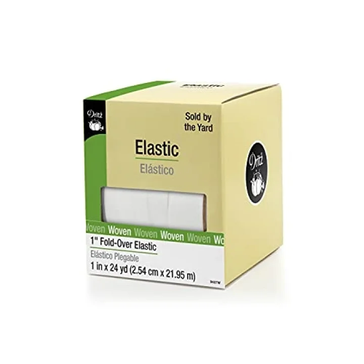 9487W Katlanır Dokuma Elastik, 3,5 cm x 24 Yard, Beyaz