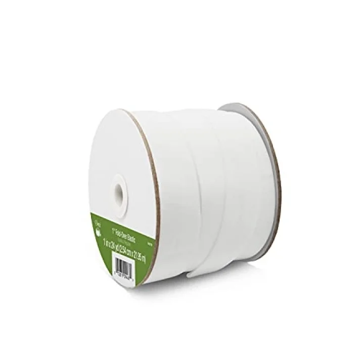 9487W Katlanır Dokuma Elastik, 3,5 cm x 24 Yard, Beyaz