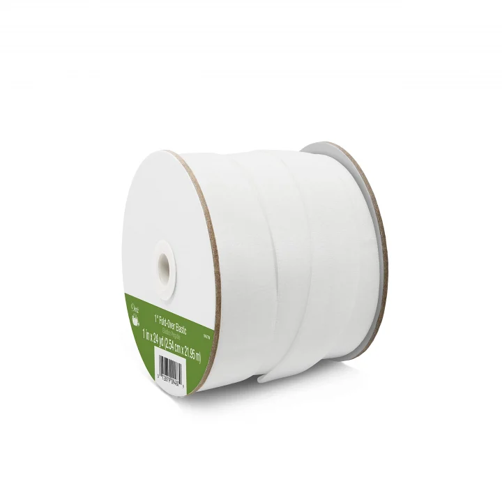 9487W Katlanır Dokuma Elastik, 3,5 cm x 24 Yard, Beyaz
