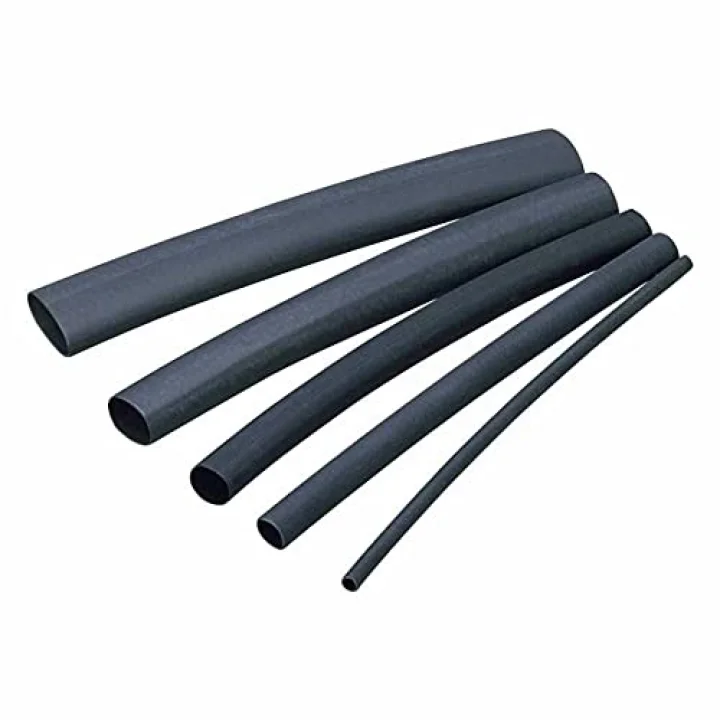 9.5mm Isı ile Daralan Makaron 2 Metre Siyah Kalın Kablo İzolasyon ve Koruma 2:1 Daralma Oranı