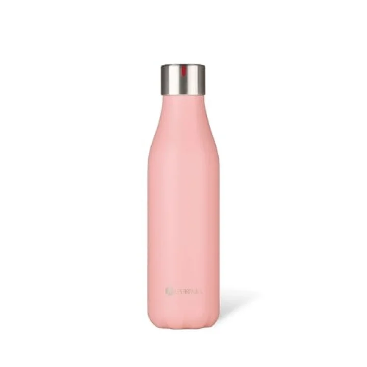 A-4323 BottleUp Termos, 500 ml, BPA içermeyen termos, tekrar kullanılabilir, 12 saat sıcak ve 24 saat soğuk tutar, Paslanmaz Çelik, Pembe Tasarım