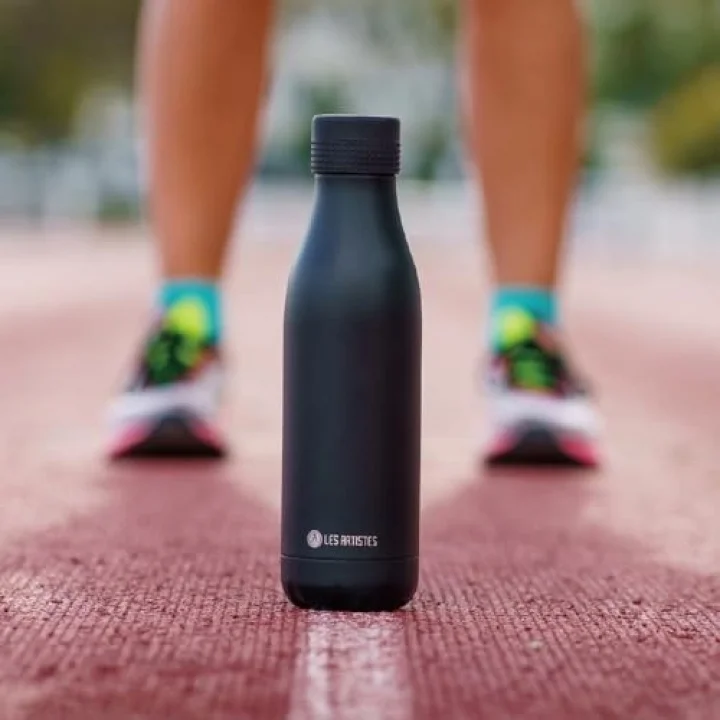 A-4373 BottleUp Termos, 500 ml, BPA içermeyen termos, tekrar kullanılabilir, 12 saat sıcak ve 24 saat soğuk tutar, Paslanmaz Çelik, Bölünmüş Pembe Tasarım
