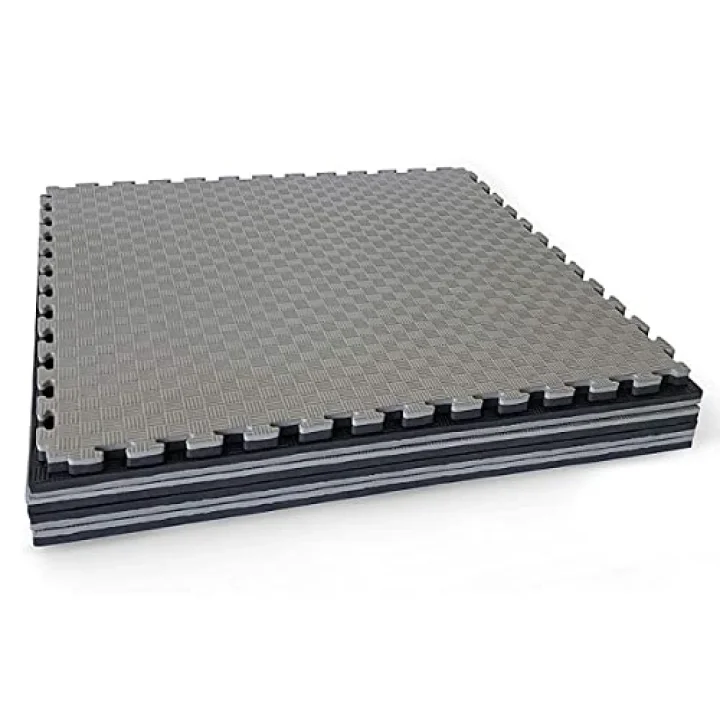 A KALİTE GRİ SİYAH 26MM 100X100 TATAMİ ZEMİN MİNDERİ