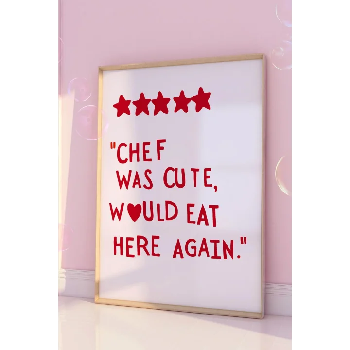 A3 Chef Was Cute Mutfak Posteri, A3.Chef