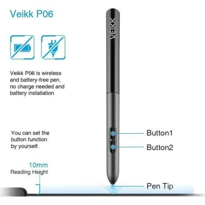 A30 V3 10x6 16384 Yüksek Basınç Hassasiyetli Profesyonel 5080 LPI Grafik Tablet + Kalem