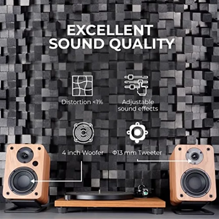 A4 ARC Aktif Hoparlör Siyah (HDMI ARC, RCA, Bluetooth, Optik, USB, Sub Out)