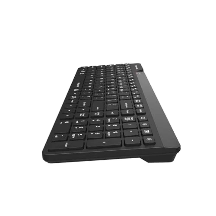 A4 TECH FBK23 AS Bluetooth+2.4Ghz Kablosuz Q Türkçe FN-Multimedya Sessiz Ultra İnce Özellikli Emoji Tuşlu ve Uyku Engelle Modlu Siyah Klavye