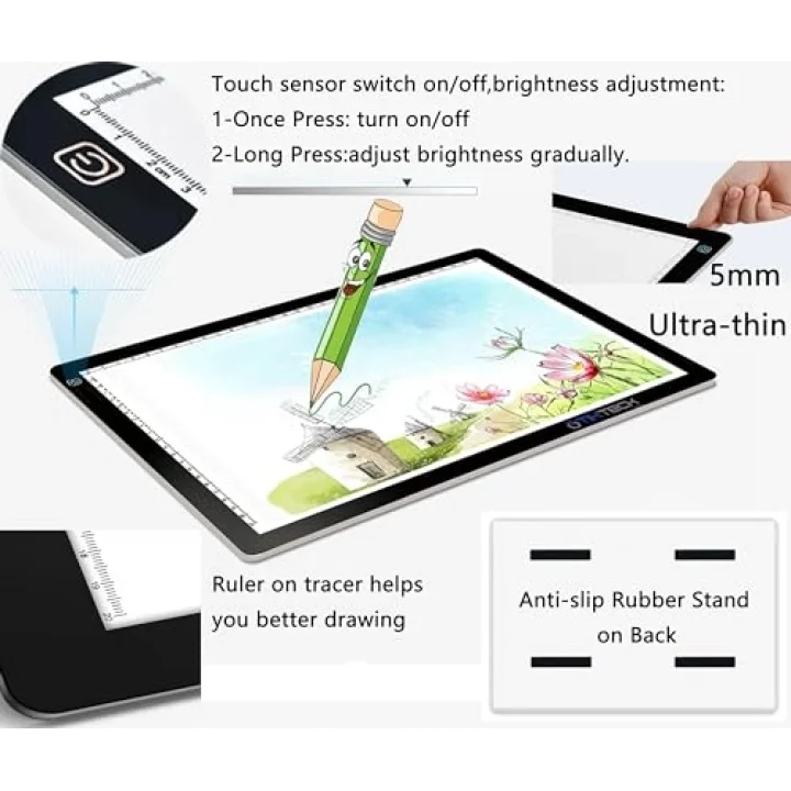 A4 Ultra-thin Portable LED Light Box Tracer USB Power Cable Dimmable Brightness LED Artcraft Tracing