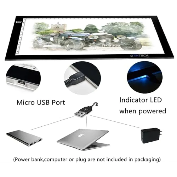 A4 Ultra-thin Portable LED Light Box Tracer USB Power Cable Dimmable Brightness LED Artcraft Tracing