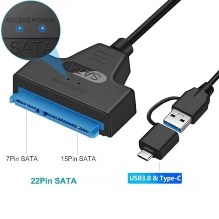 A4204 2in1 USB 3.0 Type-C To 2.5 inç Sata Hdd Ssd Çevirici Dönüştürücü
