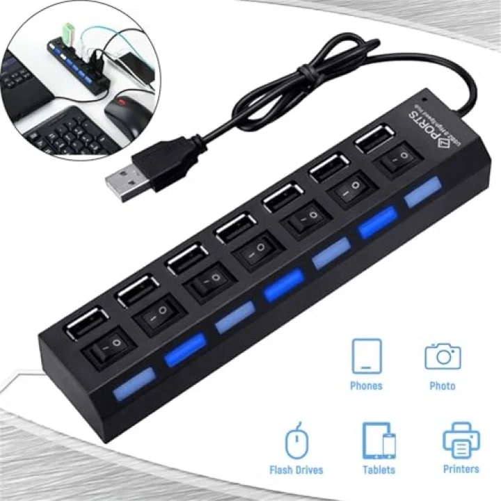 A4874-7 Portlu Usb 2.0 Hub Switch Çoklayıcı Çoğaltıcı