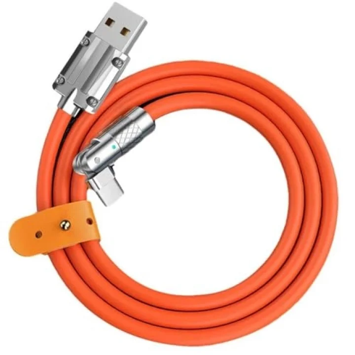 A6016 Usb To Type C Hızlı Şarj Data Kablosu Çevirici Dönüştürücü Adaptör 180° Döner 120W - 2M
