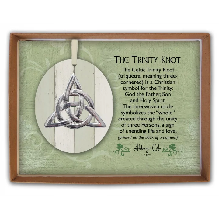 Abbey & CA Hediye Trinity Düğüm MDF Süsleme Krem Kurdele Hediye Kutulu
