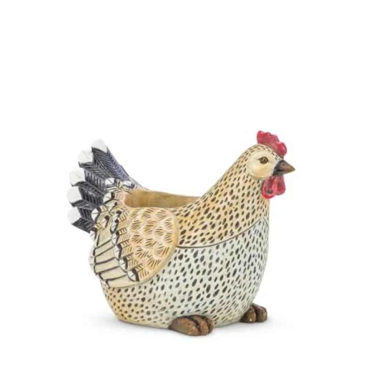 Abbott Collection 27-GALLO-720 horoz saksısı, bej/siyah