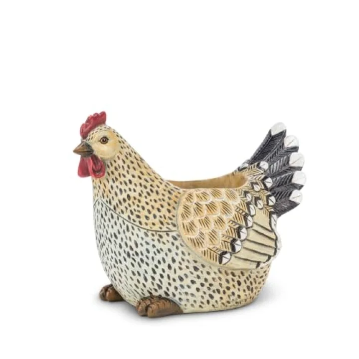 Abbott Collection 27-GALLO-720 horoz saksısı, bej/siyah