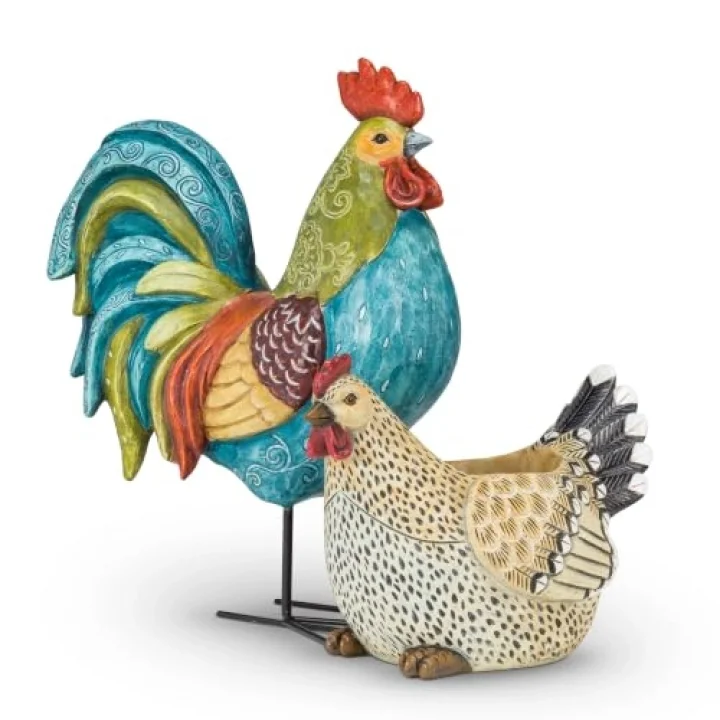 Abbott Collection 27-GALLO-720 horoz saksısı, bej/siyah