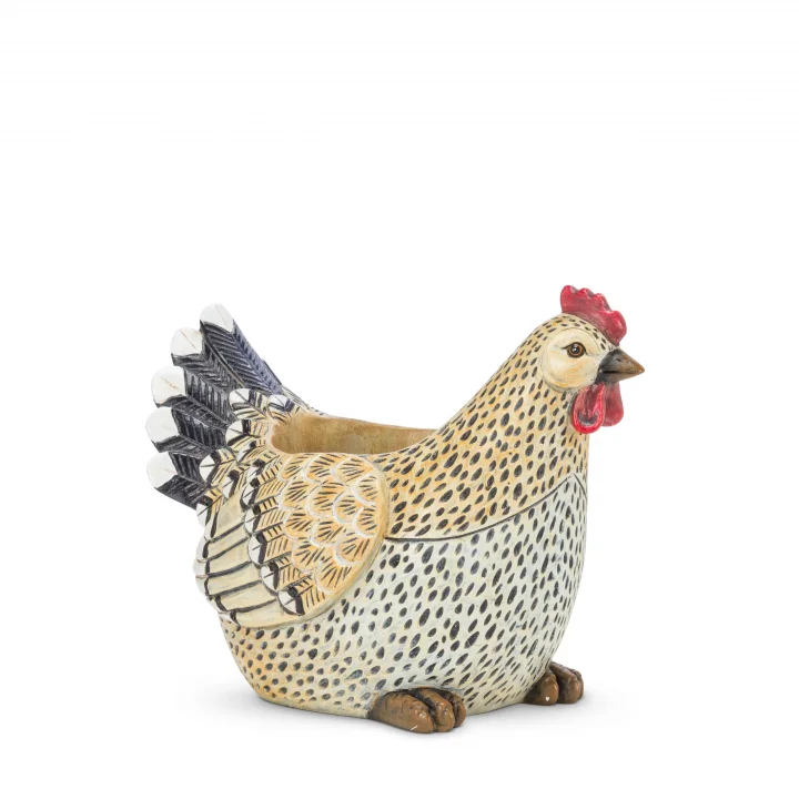 Abbott Collection 27-GALLO-720 horoz saksısı, bej/siyah