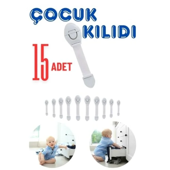 Abuy 15 Adet Bebek Çocuk Güvenlik Dolap Ve Çekmece Kilidi