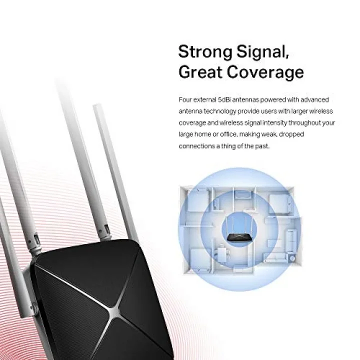AC12, AC1200 Mbps, MU-MIMO, Beamforming, All-in-one( Router, Access Point, Range Extender) Modları, WPA3, Mobil Uygulama ile Kolay Kurulum, Dual-Band Wi-Fi 5 Router