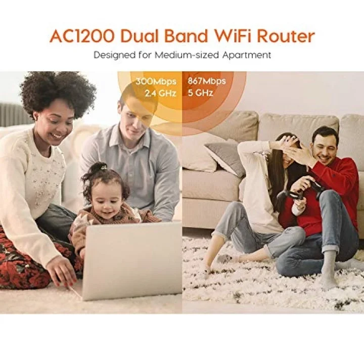 Ac5 1200mbps Dual Band 4 Port Wifi Kablosuz Router Access Point